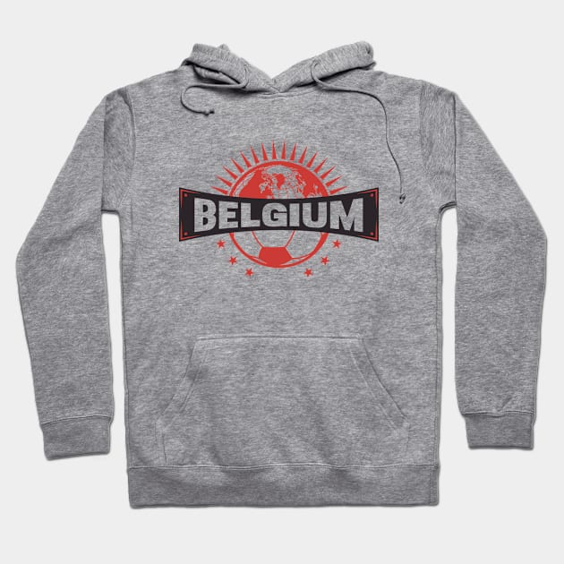 Belgium Half World Football Championship Hoodie by Rebus28